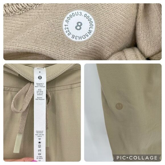 Lululemon Ready To Rulu 7/8 Jogger Pant Trench Women 8 Wicking Stretch W5DH3S - Picture 8 of 8